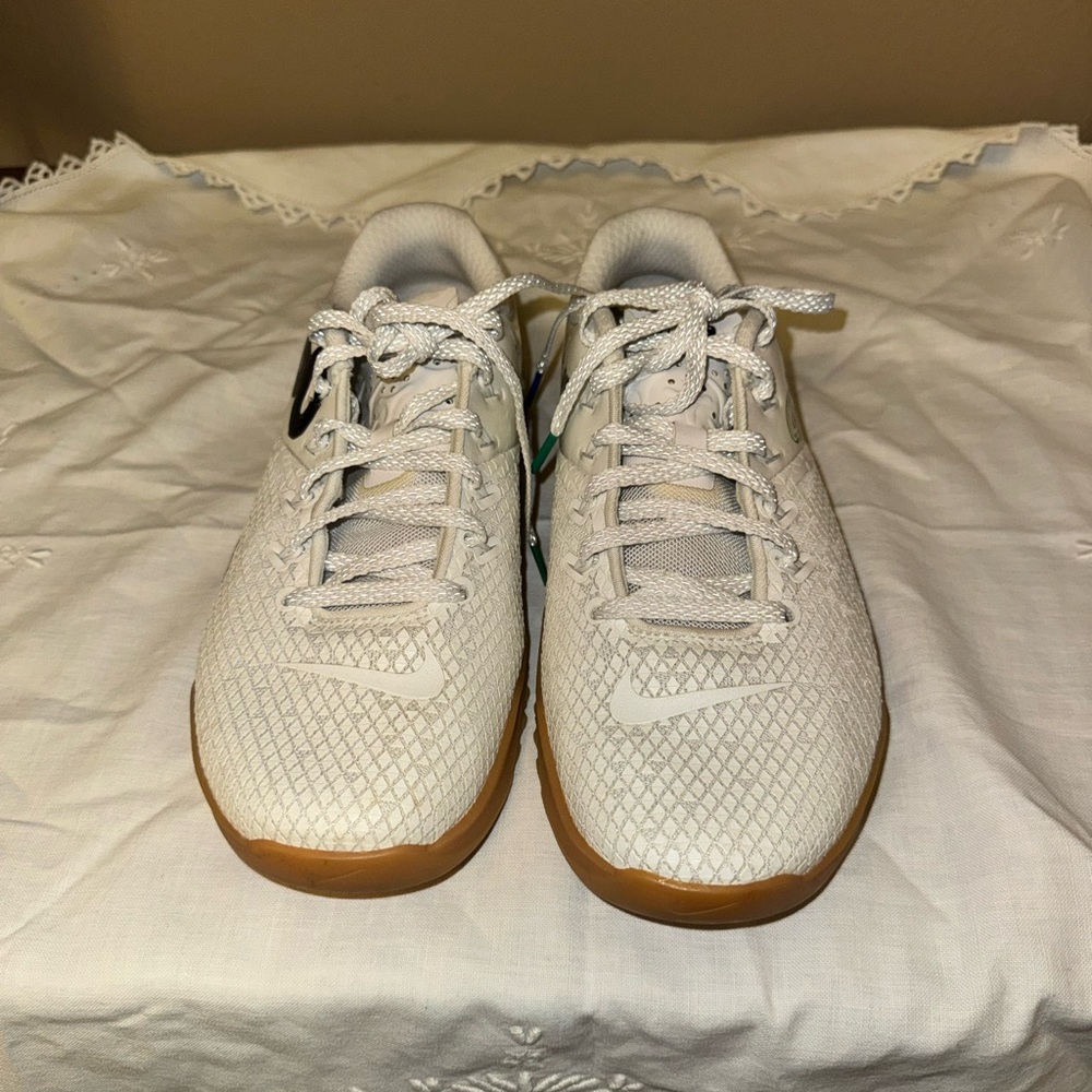 Nike White Sneakers with Textured Design